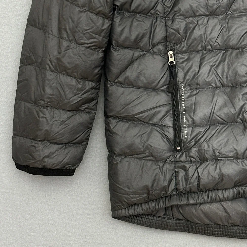 RLX Ralph Lauren Boy Jacket M Gray Down Puffer Lightweight Packable Outdoors
